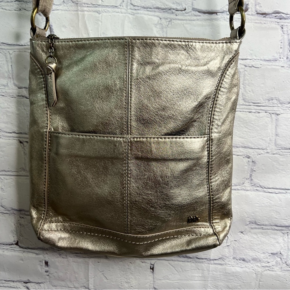 The SAK Lucia Pyrite Metallic Gold Crossbody Purse